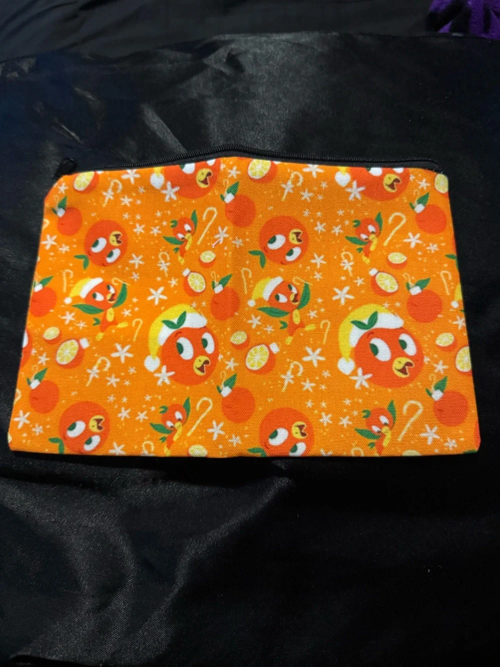Orange Bird Makeup Bag